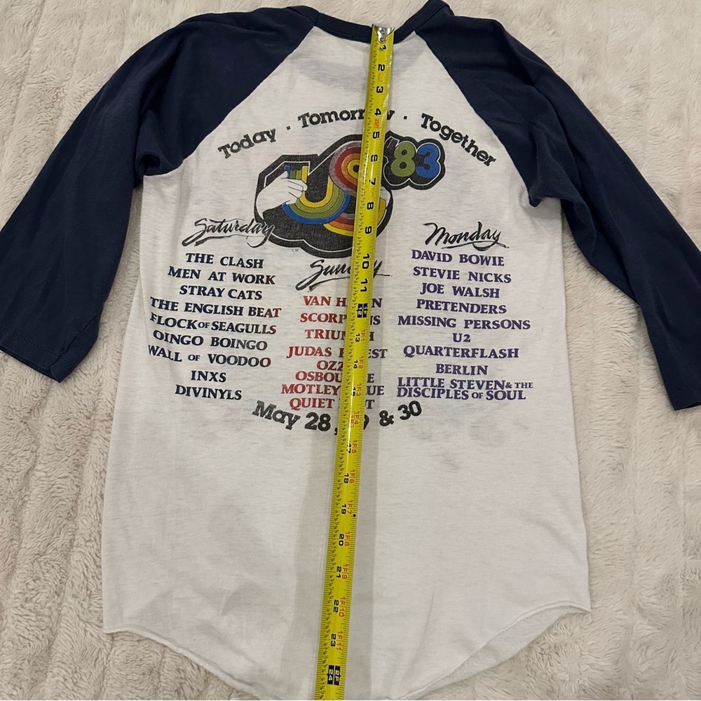 Vintage Original 1983 US Festival Rock Concert Tee Size Small - Picture 7 of 11